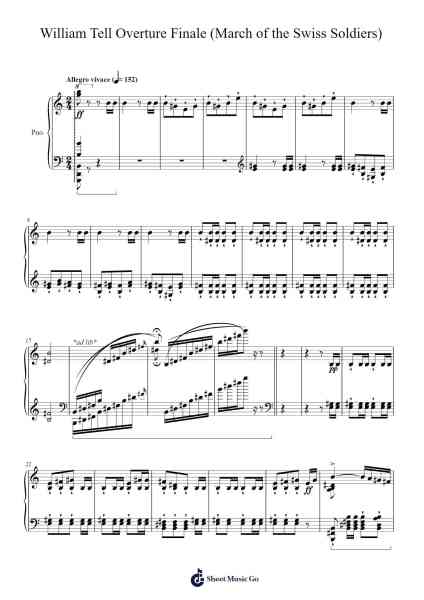 William Tell Overture: Finale (March of the Swiss Soldiers) - Gioacchino Rossini Sheet Music by Gioacchino Rossini-Arr.Larple