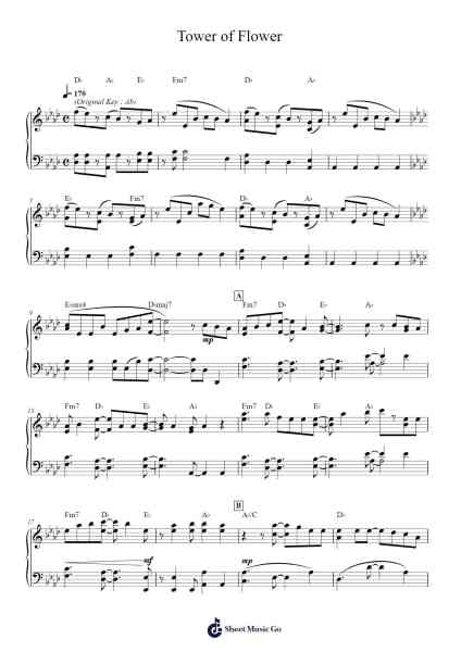 Tower of Flower Sheet Music by Sayuri-Arr.Maudfox Mikejames