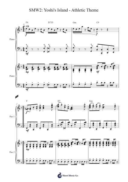 SMW2: Yoshi's Island - Athletic Theme Sheet Music by Koji Kondo-Arr.Chloemen O'Cazie