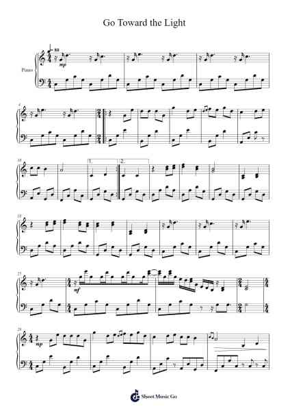 Go Toward the Light Sheet Music by James Newton Howard-Arr.Joanreade Annlus