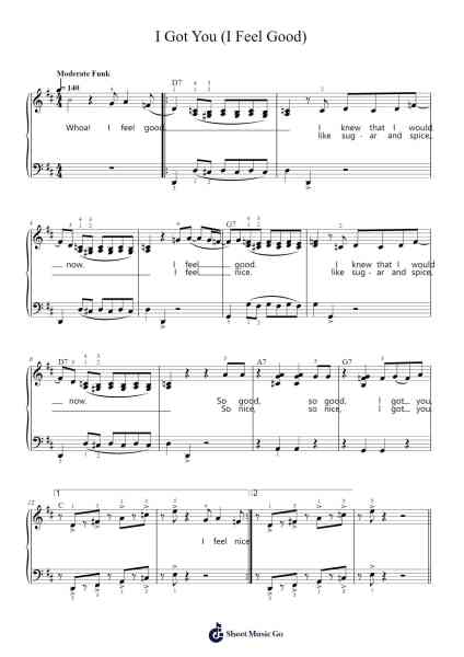 I Got You (I Feel Good) Sheet Music by James Brown-Arr.Asmie Panvien