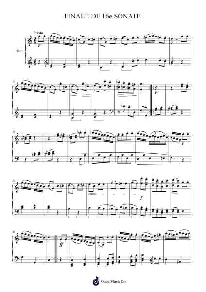 Piano Sonata No. 16 in D Major, Hob. XVI:37: III. Finale. Allegro Sheet Music by Joseph Haydn-Arr.Davebel