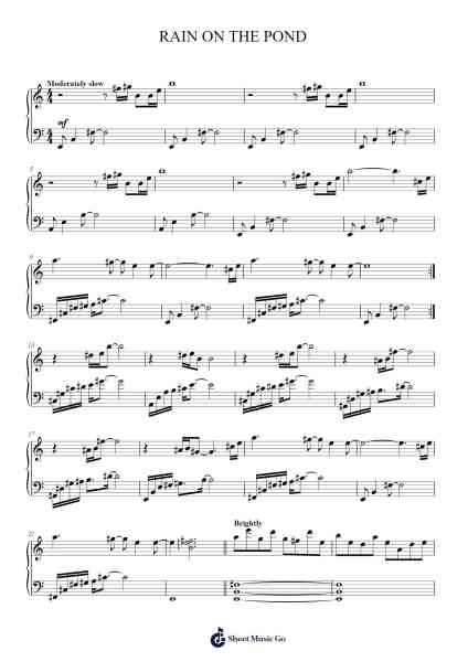 RAIN ON THE POND Sheet Music by Wayne Gratz-Arr.Carlphrey
