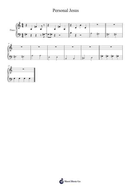 Personal Jesus Sheet Music by -Arr.Derlian Sumeo