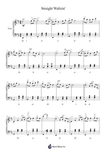 Straight Waltzin' Sheet Music by Ralphtie Toynchi-Arr.Lene