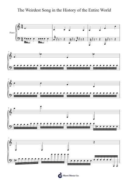 The Weirdest Song in the History of the Entire World Sheet Music by Lambtout-Arr.Tybey