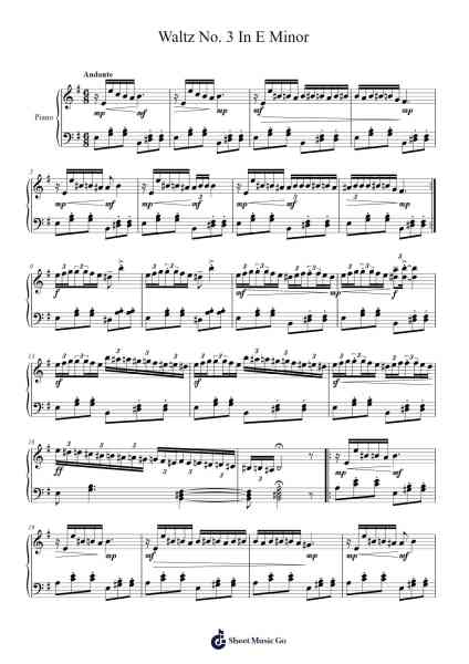 Waltz No. 3 in E Minor Sheet Music by Hayreed Toutment-Arr.Hilltim Moobright