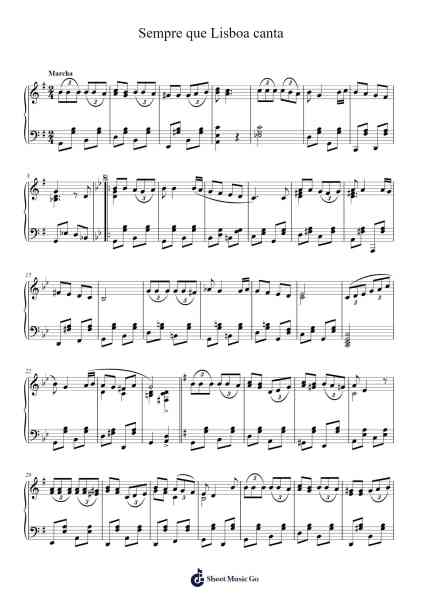 Sempre que Lisboa canta Sheet Music by Carlos Rocha-Arr.Orence