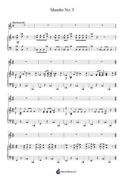 Mambo No. 5 Sheet Music by Damaso Perez Prado-Arr.Leomos