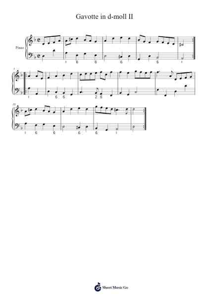 Gavotte in d-moll II Sheet Music by Eszter Maraz-Arr.Merdawn