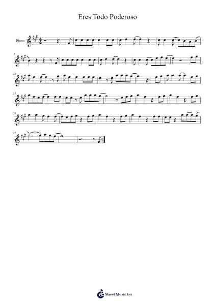 Eres Todo Poderoso Sheet Music by Estefania Delgado-Arr.Norther