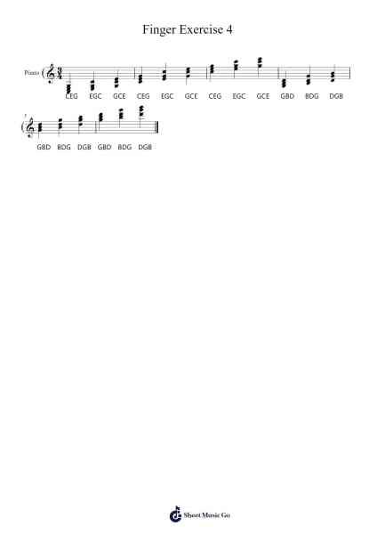 Finger Exercise 4 Sheet Music by bernardjesssa-Arr.Wrightrae