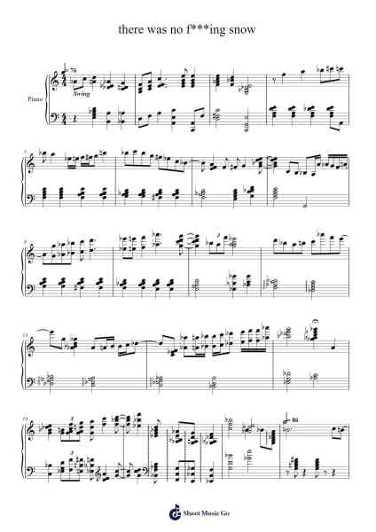there was no f***ing snow Sheet Music by TropNK-Arr.Xanbriel Rague
