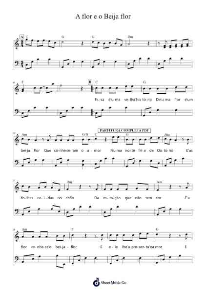 A flor e o Beija flor Sheet Music by Henrique & Juliano-Arr.Quinliet