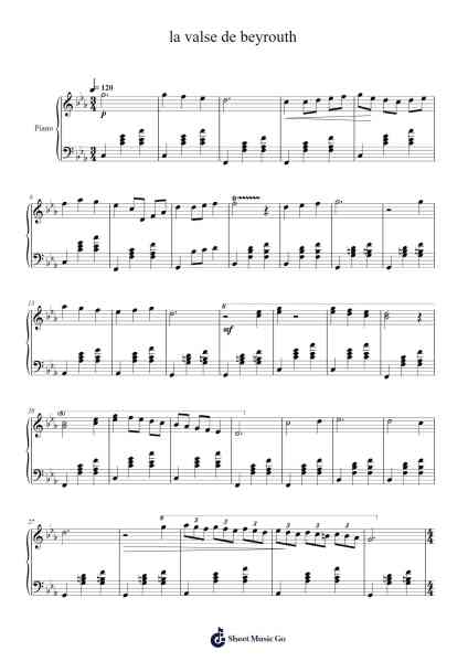 La Valse de Beyrouth Sheet Music by Jackfort-Arr.Faulkmax