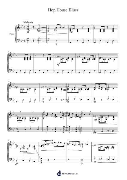 Hop House Blues Sheet Music by George L. Cobb-Arr.Bownio Elroytier