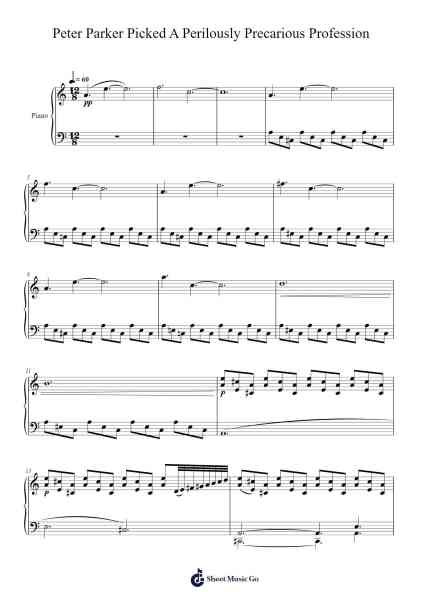 Peter Parker Picked A Perilously Precarious Profession Sheet Music by Michael Giacchino-Arr.Jorriel Toursnoah