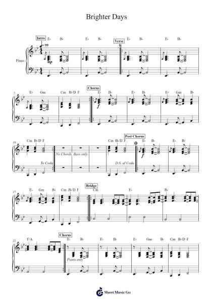 Brighter Days Sheet Music by Emeli Sandé-Arr.Gibger Burnsleif
