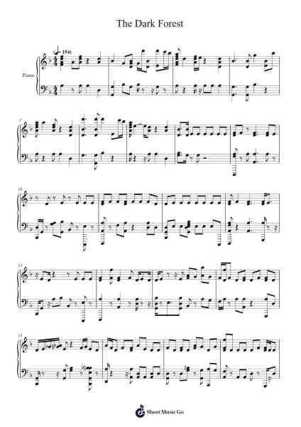 The Dark Forest Sheet Music by paraxodic1-Arr.Reedtrine Gunnix