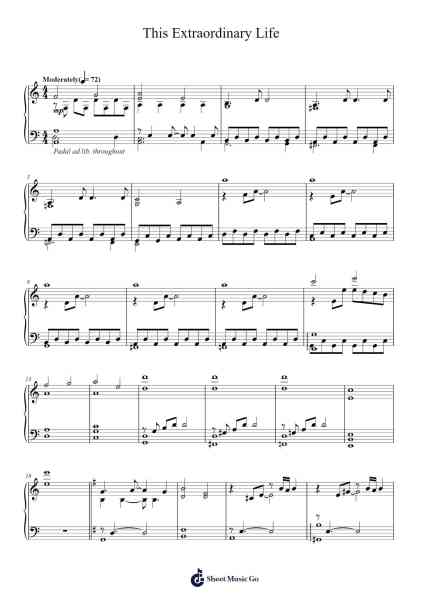 This Extraordinary Life Sheet Music by Carter Burwell-Arr.Browneclaude Petmond