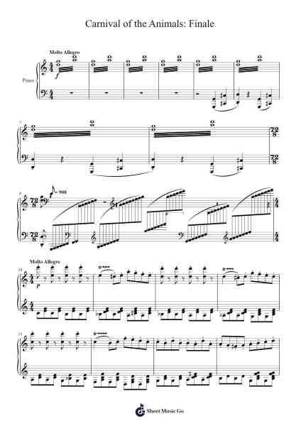 Carnival of the Animals: Finale Sheet Music by Camille Saint-Saëns-Arr.Bautab