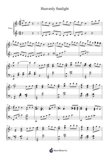Heavenly Sunlight Sheet Music by George H. Cook-Arr.Cofvey Fieldmeo