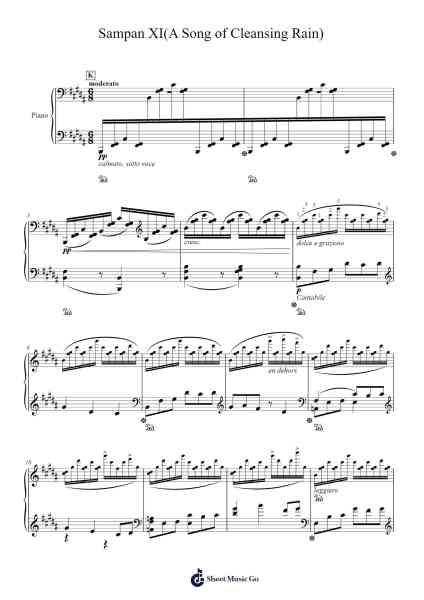 Sampan XI (A Song of Cleansing Rain) Sheet Music by Moulmuel-Arr.Cookelus