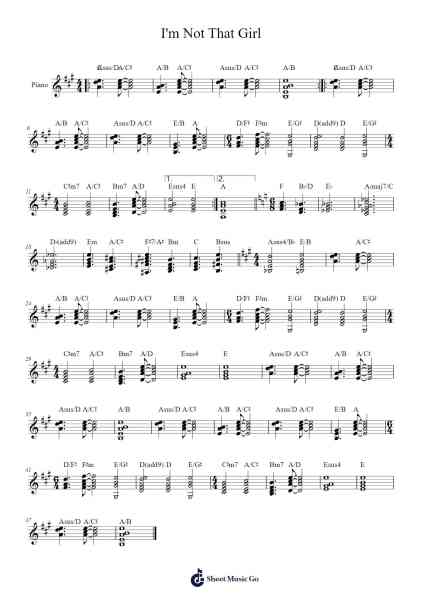I'm Not That Girl Sheet Music by Idina Menzel-Arr.Tifvian Pegcon