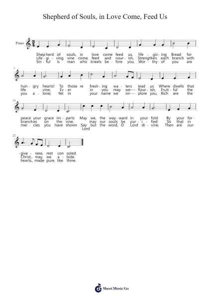 Shepherd of Souls, in Love Come, Feed Us Sheet Music by Bowsell Toursnel-Arr.Xanbriel Rague