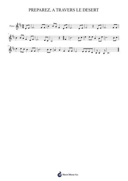 PREPAREZ, A TRAVERS LE DESERT Sheet Music by Communauté Emmanuel-Arr.Woolfleen Juskirk