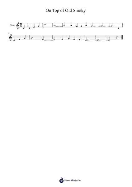 On Top of Old Smoky Sheet Music by -Arr.Housebuck Boylejones