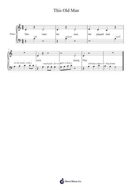 This Old Man 樂譜由 Toyndrea - 編曲 Stilling