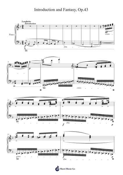 Introduction and Fantasy, Op.43 Sheet Music by klaudious-Arr.Twainryl