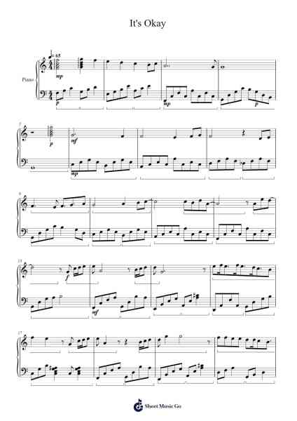 It's Okay Sheet Music by IskandarZ-Arr.Eipsridge Zangphne