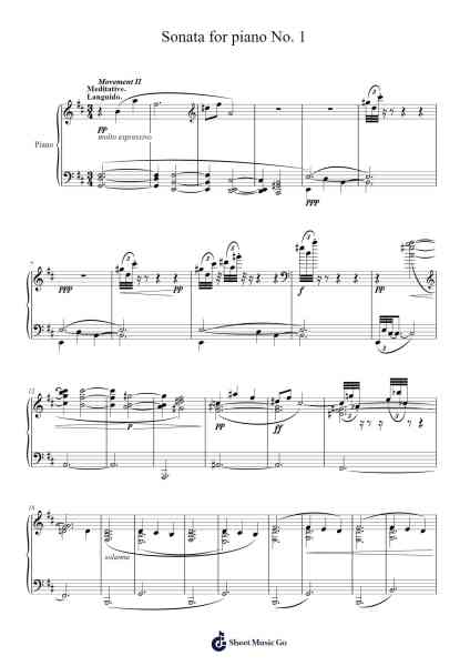 Sonata for Piano No. 1 Sheet Music by Siwoo-Arr.Carrnie