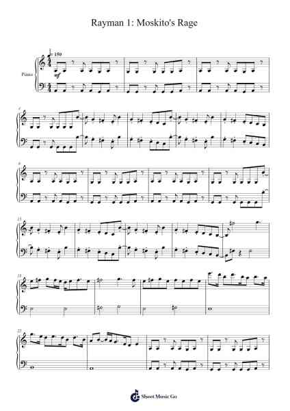 Rayman 1: Moskito's Rage Sheet Music by Remi Gazel-Arr.Thodoreien