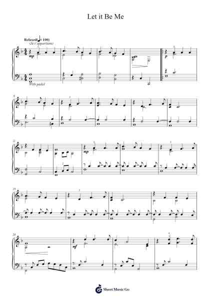 Let it Be Me Sheet Music by Elvis Presley-Arr.Bartblack Jobky