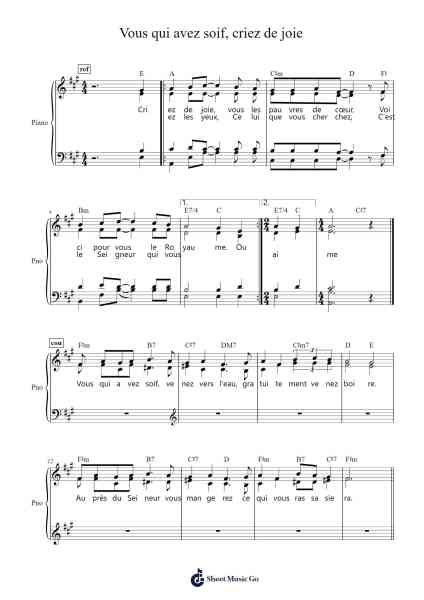 Vous qui avez soif, criez de joie Sheet Music by Tommy Emmanuel-Arr.Swinhood Ajean