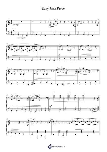 Easy Jazz Piece Sheet Music by Mark Nevin-Arr.Calbrown Yertate
