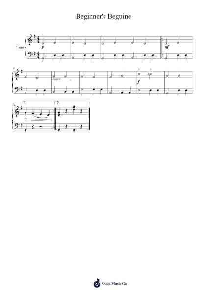 Beginner's Beguine Sheet Music by -Arr.Hoodlyle Joyyoung