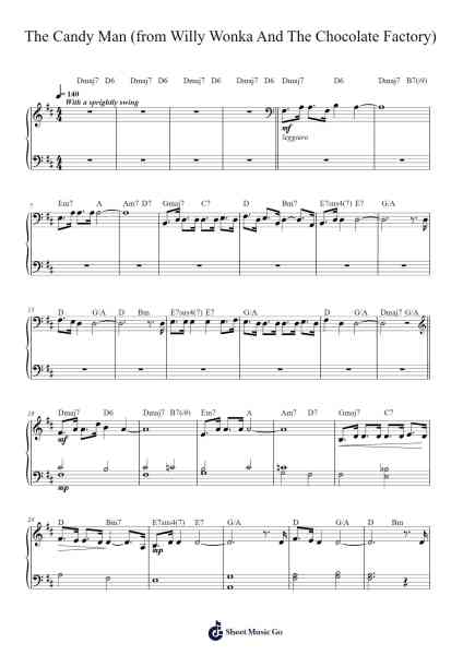 The Candy Man Sheet Music by Sammy Davis Jr.-Arr.Cliffcam Whbill