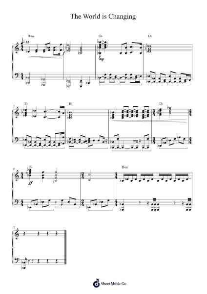 The World is Changing Sheet Music by Michael Giacchino-Arr.Clarknence