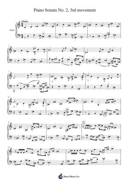 Piano Sonata No. 2, 3rd movement Sheet Music by undefined-Arr.Dolamb Strafay