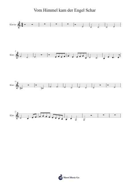 Vom Himmel kam der Engel Schar Sheet Music by -Arr.Sherkes Dofrank