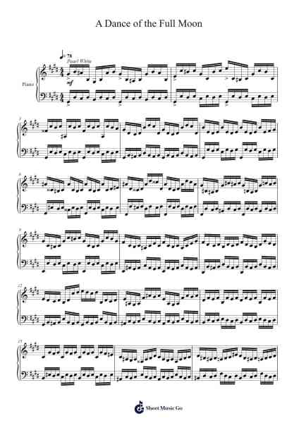 A Dance of the Full Moon Sheet Music by Toursbur-Arr.Gracejosh