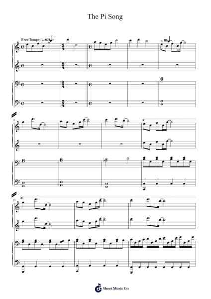 The Pi Song Sheet Music by ASAPScience-Arr.Jaboyle Erve