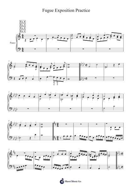 Fugue Exposition Practice Sheet Music by Patsfan1281-Arr.Ossharp Nortiane