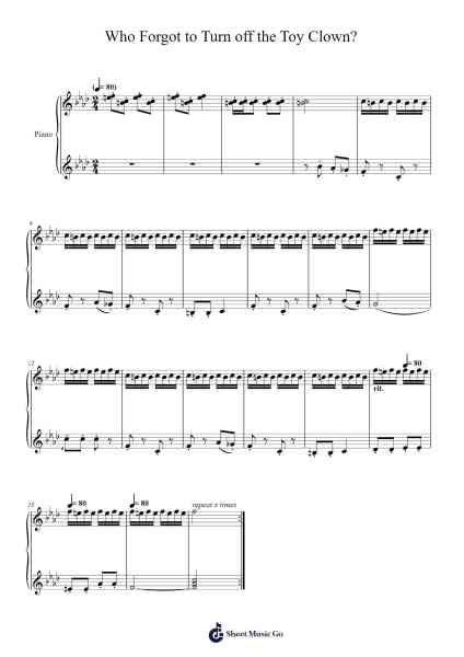 Who Forgot to Turn off the Toy Clown? Sheet Music by Tuukka Jokilehto-Arr.Molta