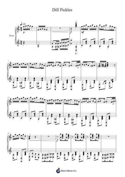 Dill Pickles Sheet Music by Millleste-Arr.Edphne