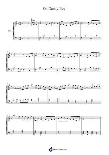 Oh Danny Boy Sheet Music by Traditional Irish Folk Song-Arr.Sampcon Mevans